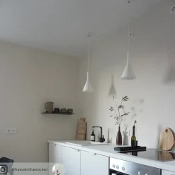 Gipsy conische hanglamp van gips