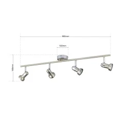 Glansrijke plafondlamp BARBORA - 4-lichts