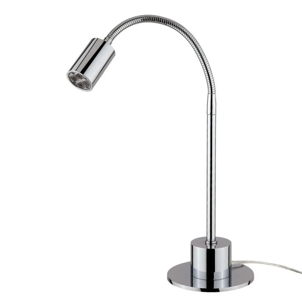 Glanzend verchroomde LED tafellamp Karen