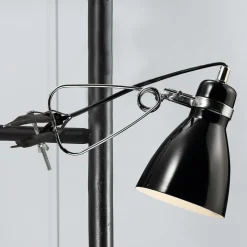 Glanzende klemlamp Clone zwart