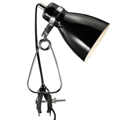 Glanzende klemlamp Clone zwart