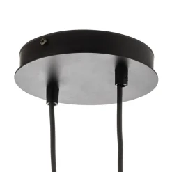 Glassy hanglamp, 8-lamps, zwart, grafiet, glas, E14