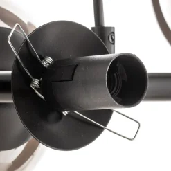 Glassy hanglamp, 8-lamps, zwart, grafiet, glas, E14