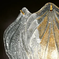 Glas-wandlamp Foglie van Muranoglas