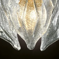 Glas-wandlamp Foglie van Muranoglas