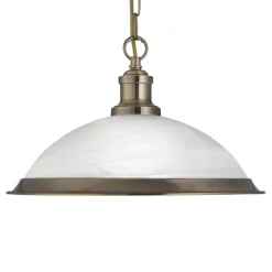 Glazen hanglamp Bistro in glanzend goud