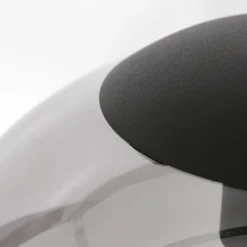 Glazen hanglamp Bollique, zwart, 3-lamps