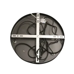 Glazen hanglamp Bollique, zwart, 3-lamps