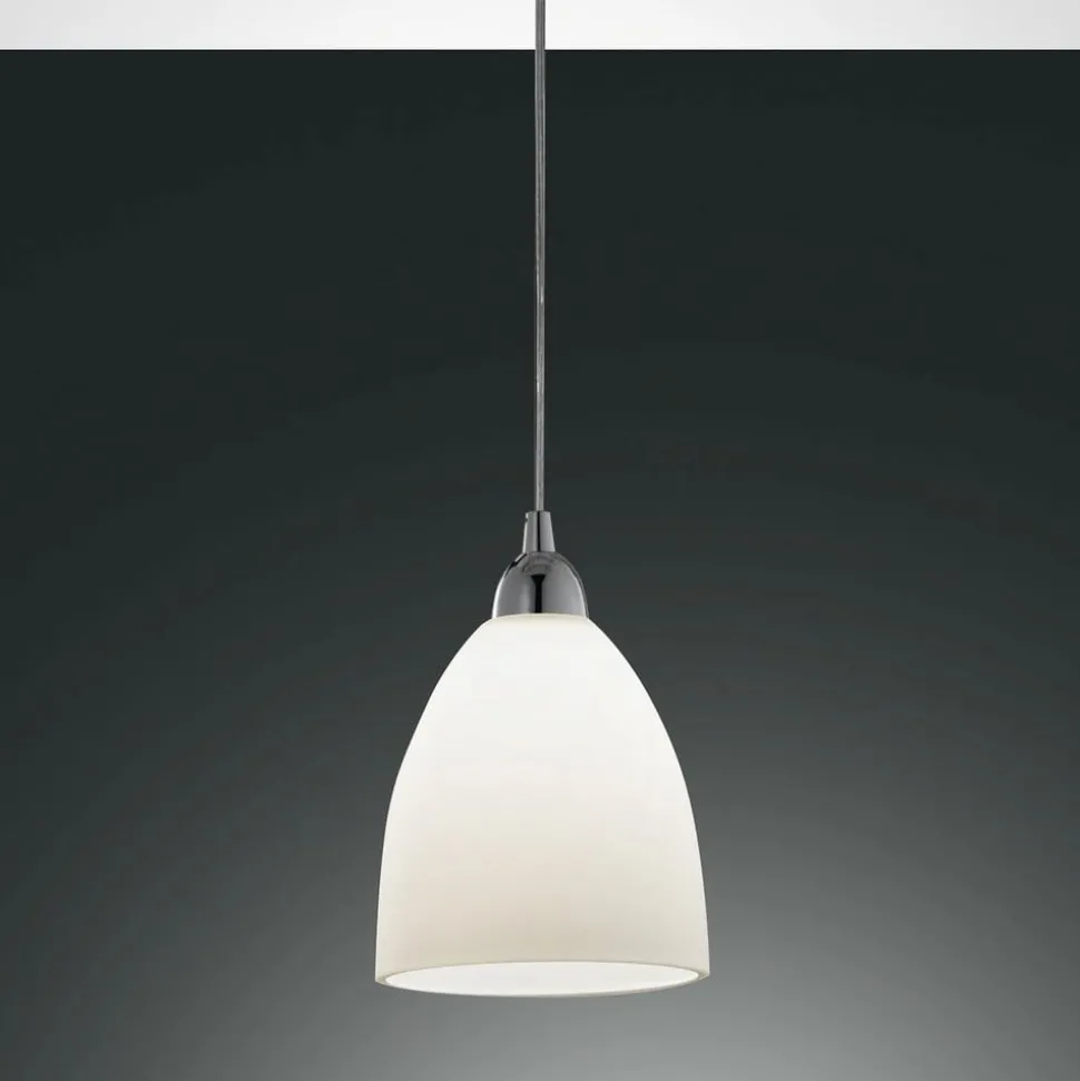 Glazen hanglamp PROVENZA, 20 cm, wit