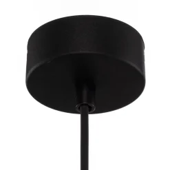 Glazen hanglamp Sol, Ø 35cm, zwart/helder