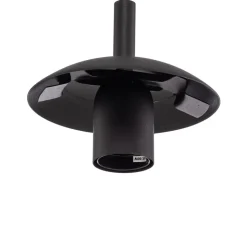 Glazen hanglamp Sol, Ø 35cm, zwart/helder