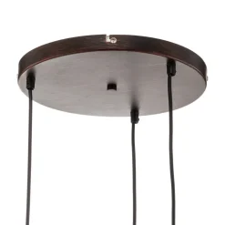 Glazen hanglamp Varus amber 3fl Ø 51 cm