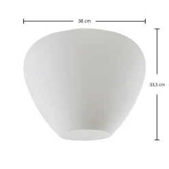 Glazen plafondlamp Bibiane, opaalwit