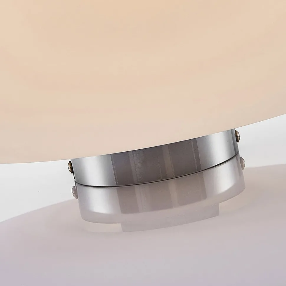 Glazen plafondlamp Bibiane, opaalwit