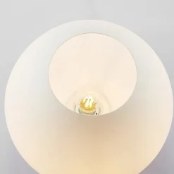 Glazen plafondlamp Bibiane, opaalwit