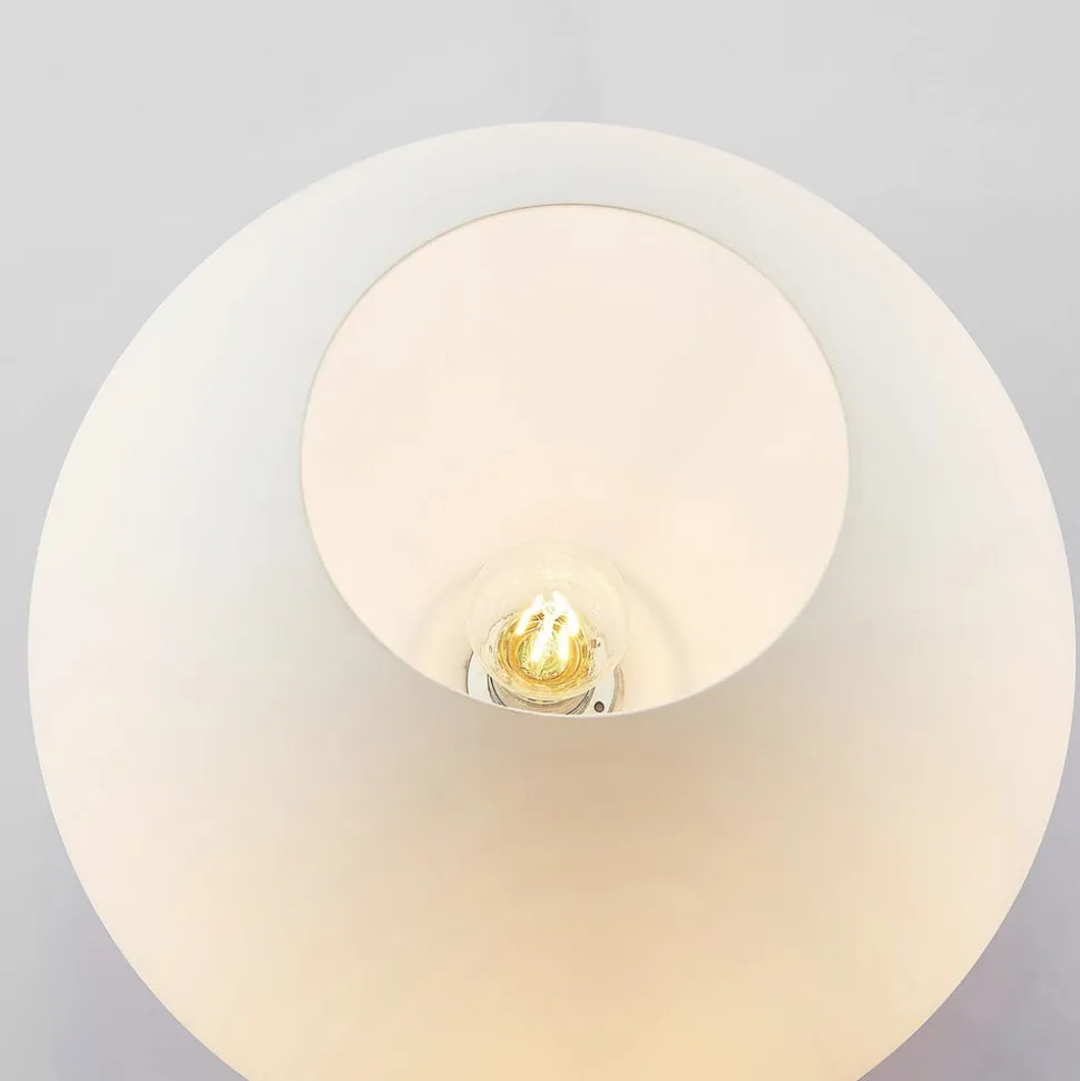 Glazen plafondlamp Bibiane, opaalwit