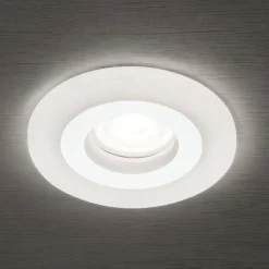 Glow inbouwspot, wit, metaal, Ø 11 cm, GU10