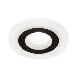 Glow inbouwspot, zwart, metaal, Ø 11 cm, GU10