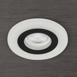 Glow inbouwspot, zwart, metaal, Ø 11 cm, GU10