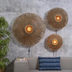 GOED & MOJO Bali wandlamp van bamboe, Ø 44 cm