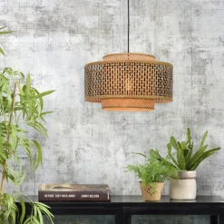 GOED & MOJO Bhutan hanglamp van bamboe Ø 50 cm