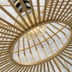 GOED & MOJO Bromo plafondlamp gemaakt van bamboe, Ø 40cm