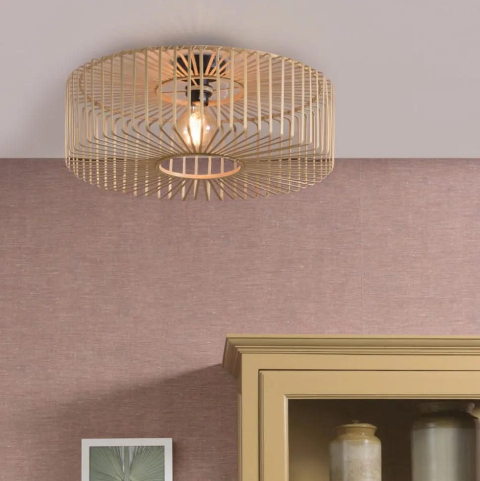 GOED & MOJO Bromo plafondlamp gemaakt van bamboe, Ø 60cm