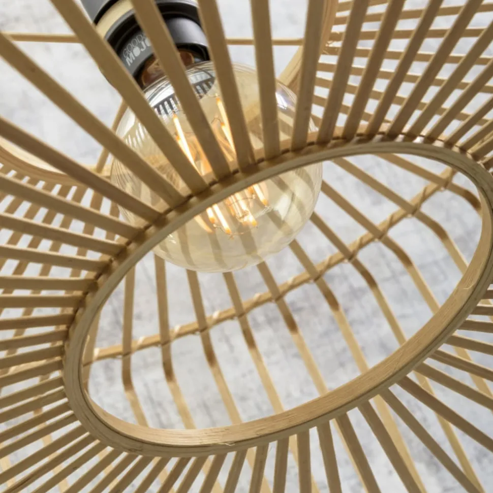 GOED & MOJO Bromo plafondlamp gemaakt van bamboe, Ø 60cm