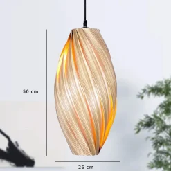 Gofurnit Ardere hanglamp, olijf, hoogte 50 cm