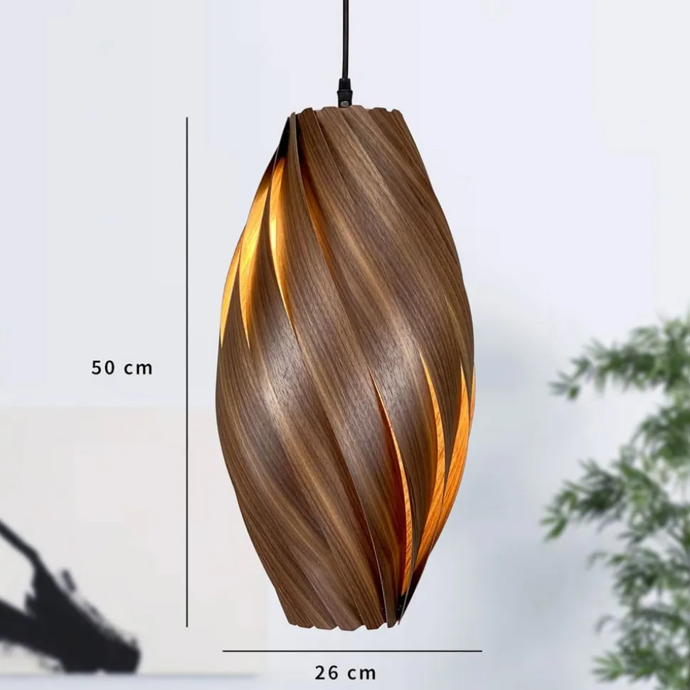 Gofurnit Ardere hanglamp, noten, hoogte 50 cm