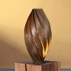 Gofurnit Ardere tafellamp, noten, hoogte 60 cm
