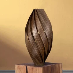 Gofurnit Ardere tafellamp, noten, hoogte 60 cm