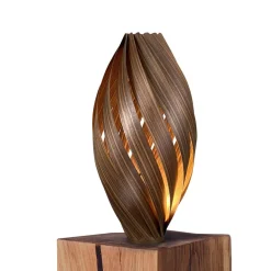 Gofurnit Ardere tafellamp, noten, hoogte 60 cm