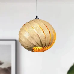 Gofurnit Mela hanglamp, eiken, Ø 35 cm