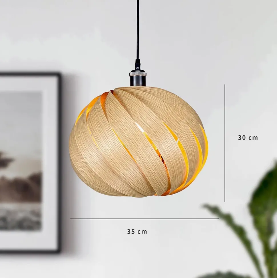 Gofurnit Mela hanglamp, eiken, Ø 35 cm