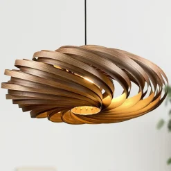 Gofurnit Veneria hanglamp, noten, Ø 70 cm