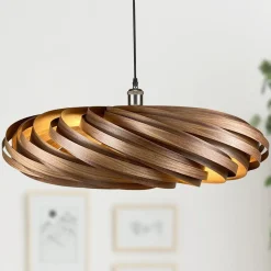 Gofurnit Veneria hanglamp, noten, Ø 70 cm