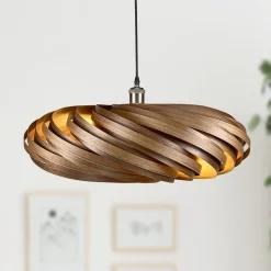 Gofurnit Veneria hanglamp, noten, Ø 60 cm