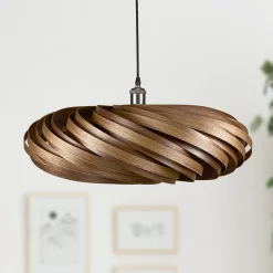 Gofurnit Veneria hanglamp, noten, Ø 60 cm