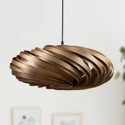 Gofurnit Veneria hanglamp, noten, Ø 60 cm