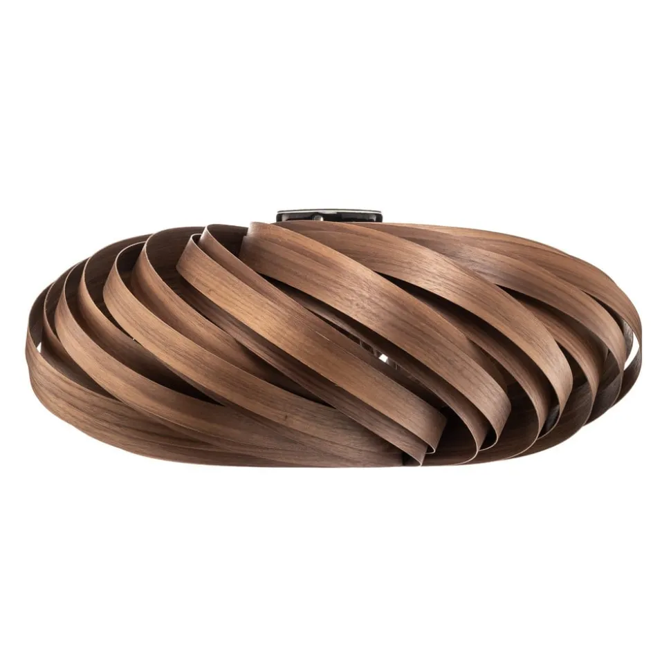 Gofurnit Veneria plafondlamp, noten, Ø 50 cm