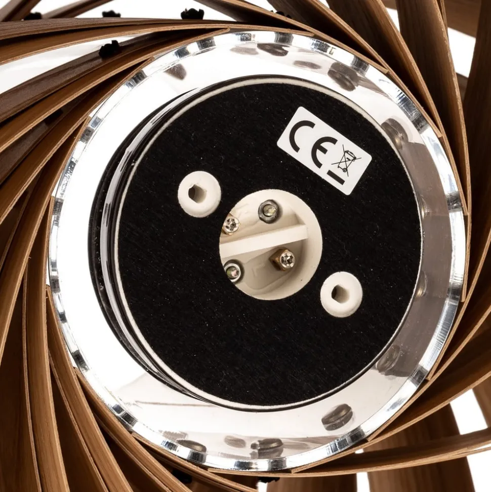 Gofurnit Veneria plafondlamp, noten, Ø 50 cm