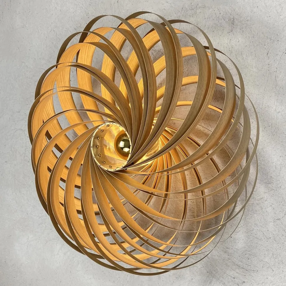 Gofurnit Veneria wandlamp, eiken, Ø 70 cm