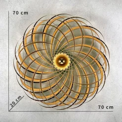 Gofurnit Veneria wandlamp, eiken, Ø 70 cm