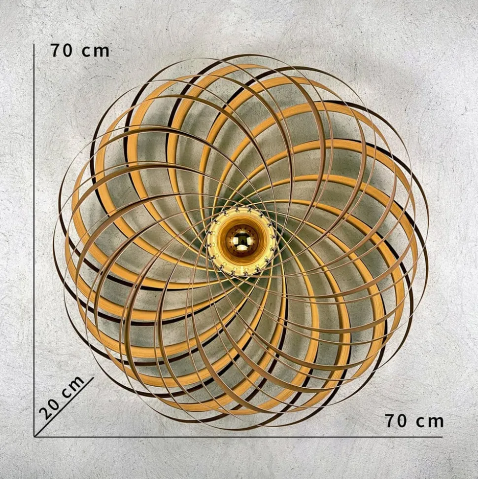 Gofurnit Veneria wandlamp, eiken, Ø 70 cm