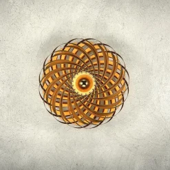 Gofurnit Veneria wandlamp, noten, Ø 50 cm