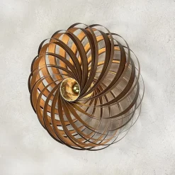 Gofurnit Veneria wandlamp, noten, Ø 70 cm