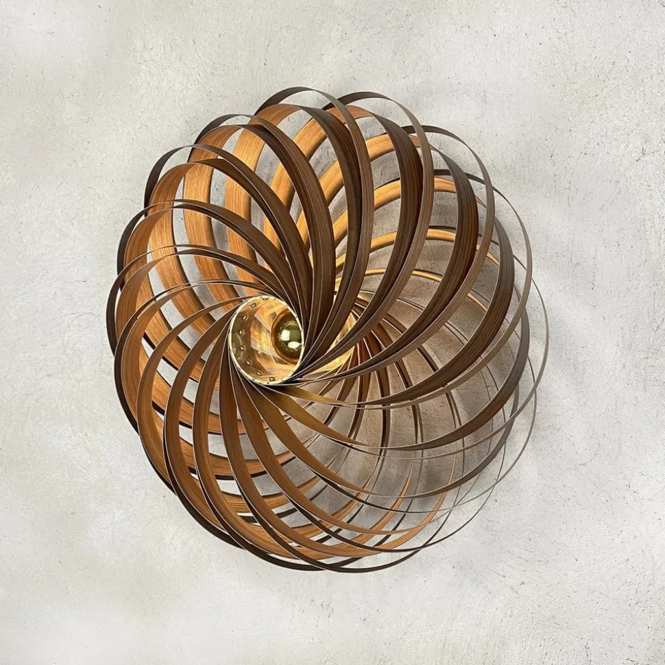 Gofurnit Veneria wandlamp, noten, Ø 70 cm