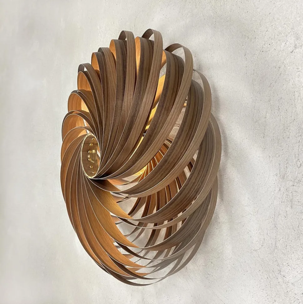 Gofurnit Veneria wandlamp, noten, Ø 70 cm