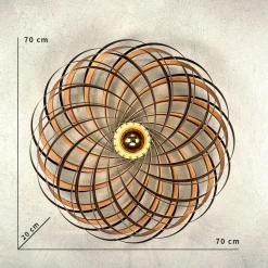 Gofurnit Veneria wandlamp, noten, Ø 70 cm